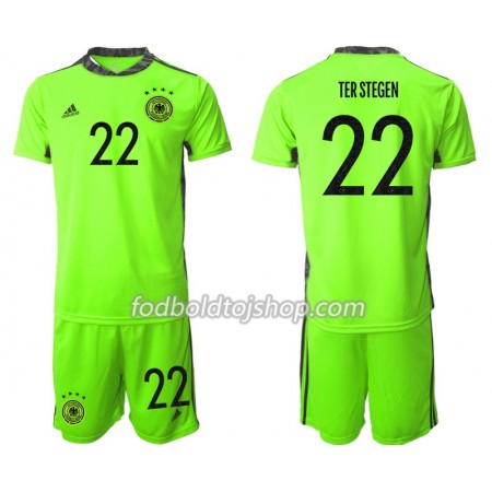 Tyskland TER Stegen 22 Målmands Fodboldsæt Børn II Euro 2020 S/S (+ Korte bukser)